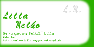 lilla melko business card